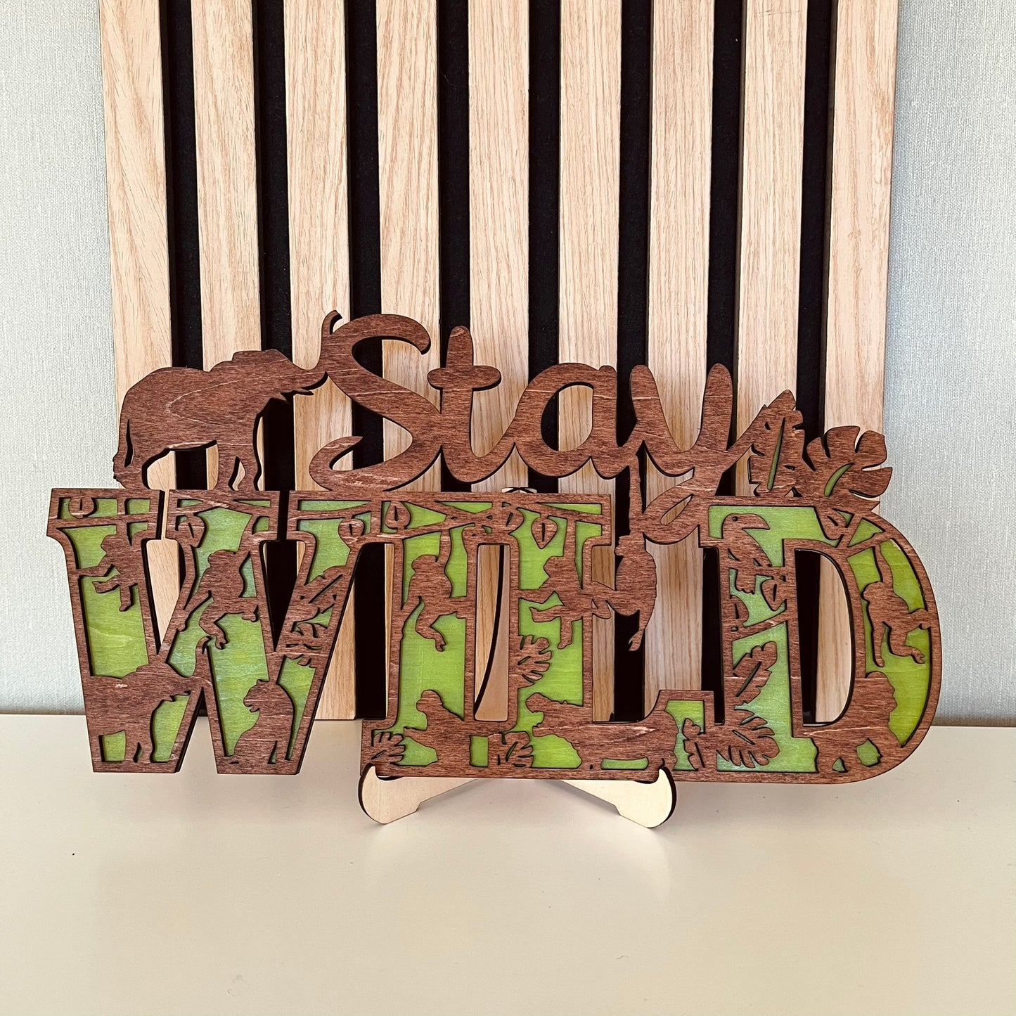 "Stay Wild" Safari Animal Sign
