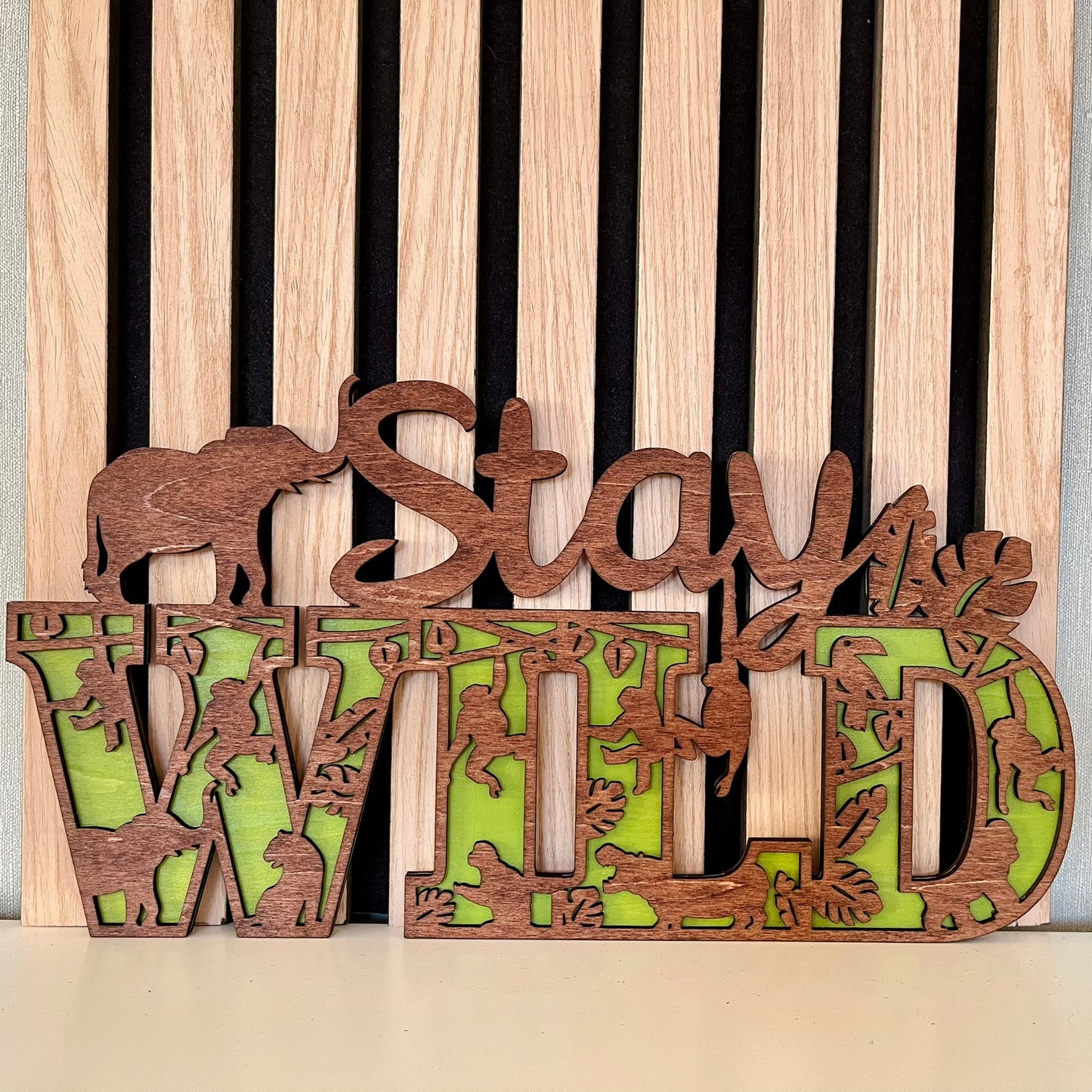 "Stay Wild" Safari Animal Sign