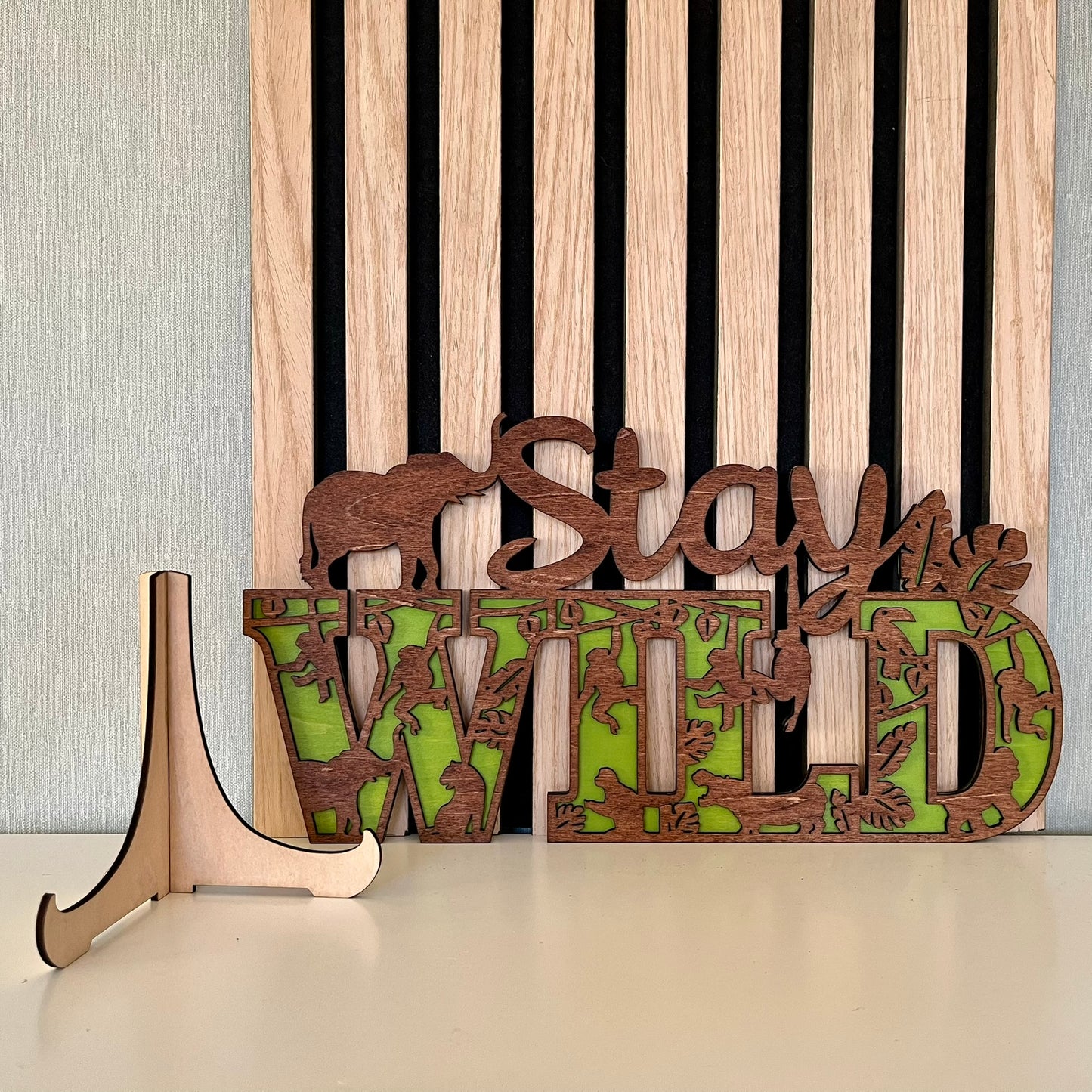 "Stay Wild" Safari Animal Sign